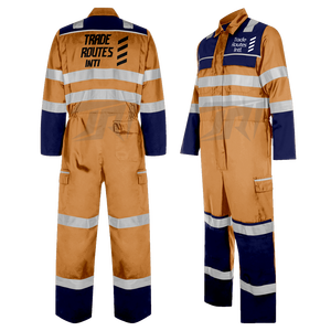 Vêtements de travail d'extérieur Ensemble de vêtements de sécurité réfléchissants Polyester imperméable 100% Bavoir global pour travailleur de la construction de qualité supérieure - Product Image 3