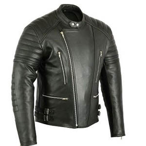 Veste de moto pour homme de haute qualité, design américain, cuir d'agneau véritable, col montant, hiver, haute rue, respirante, imperméable - Product Image 2