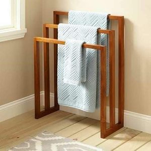 Compact <b>Standing</b> <b>Bathroom</b> <b>Towel</b> Display Rack <b>for</b> Easy Access and Modern Interior Appeal - Product Image 6