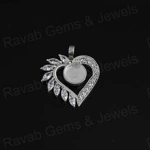 Meilleures ventes : Pièce semi-montée en argent sterling 925 véritable plaqué or, 25 mm, sertie en forme de cœur de Saint-Valentin, pour pierre précieuse ou résine, à personnaliser - Product Image 5
