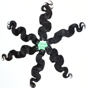 Cheveux Remy bruts non traités pour grossistes, 100g, lots à double trame machine, cheveux indiens de temple, cuticules alignées, Bodywave naturel - Product Image 5