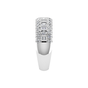 2025 tendencia clásico Unisex 950 platino Baguette banda anillo hecho a mano laboratorio cultivado diamante elegante lujo joyería fina OEM - Product Image 4