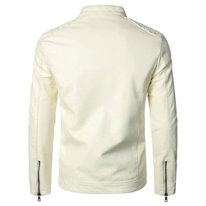 Chaqueta de Invierno para Hombre, Nueva Colección, Cuero Genuino de Alta Calidad, Estilo Urbano, Cuello Alto, Tela de PU de Secado Rápido, Personalizable - Product Image 3