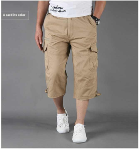 Nouveautés Short cargo mi-long pour homme à motif uni, coupe ample, multi-poches, short décontracté avec fermeture éclair - Product Image 3