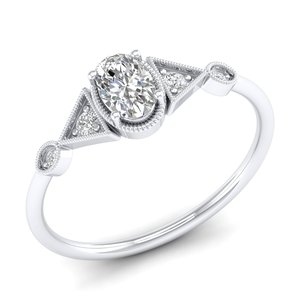 REYES Usine Prix de gros Bague de mariage Bague de fiançailles en or 14 carats en diamant cultivé en laboratoire pour femmes Bijoux classiques de créateur - Product Image 2