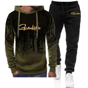 Gamakatsu Eco-Friendly <b>Men's</b> Casual Winter Tracksuits Gradient Color Hooded Hoodie + <b>Sweat</b> <b>Pant</b> Harajuku Sportwear Suit 100% - Product Image 5