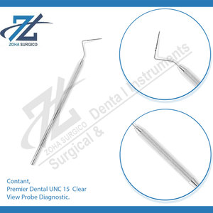 Premier Dental UNC 15 Clear View Sonda Manual de diagnóstico Reutilizable Ergonómico Instrumento quirúrgico dental - Product Image 3