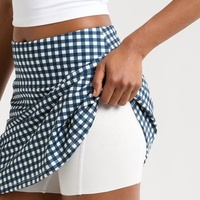Ensemble de sport trois pièces grande taille très prisé – Vêtements de golf et de gym, jupe de tennis push-up, short mini 100 % coton