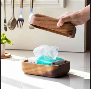 กล่องกระดาษทิชชูแบบยึดคืนได้มีที่วางของบนโต๊ะแบบยั่งยืน - Product Image 4