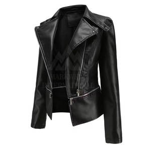 Vestes en cuir à glissière pour femmes Vestes en cuir de haute qualité Vestes en cuir au meilleur prix à vendre - Product Image 2