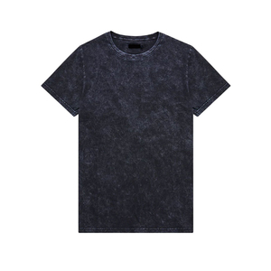 Personnalisé 100% coton noir 210GSM High Street T-shirts vintage surdimensionnés pour hommes lavés à l'acide OEM tissu tricoté - Product Image 6