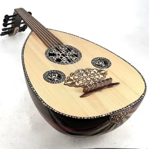 Oud Profesional de 11 Cuerdas - Lira Árabe Hecha a Mano con Incrustaciones de Ébano y Madera de Burl - Product Image 3