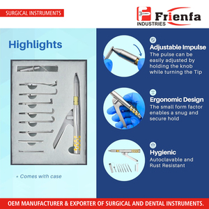 Extracteur automatique de couronnes et de bridges dentaires à ressort avec 10 embouts et clé, pour le retrait d'implants et de prothèses dentaires, ressort en titane - Product Image 4