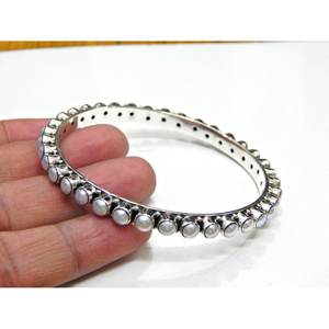 กำไลเงินสเตอริ่ง925ทำด้วยมือกำไลข้อมือไข่มุกน้ำจืดธรรมชาติขนาด2-6เครื่องประดับเงินของขวัญสำหรับผู้หญิง - Product Image 4