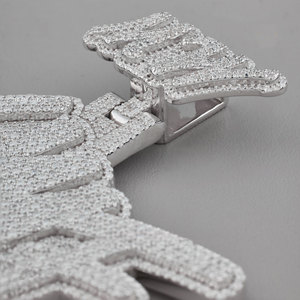 Pierre blanche personnalisée Moissanite Pass Diamond Tester Lettre Pendentif 10KT Or Hip Hop Style Haute Qualité Fine Jewelry Pendentif - Product Image 2