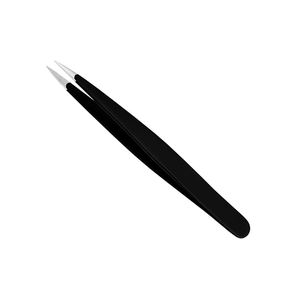 German Stainless Steel Anti Static Durable Smooth Tip Beauty <b>Eyelash</b> <b>Tweezers</b> Black Coated Beauty Salon <b>Eyelash</b> <b>Tweezers</b> - Product Image 1
