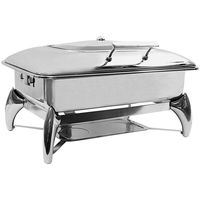 Chauffe-plats en acier inoxydable avec support pliable de construction de haute qualité et plateaux amovibles pour la restauration