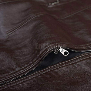 Premium Quality <b>Men's</b> <b>Leather</b> <b>Jacket</b> with Stand Collar Front Logo Durable Material Stylish Look for Daily Fashion Winter Use - Product Image 6