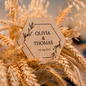 Posavasos de regalo de boda de lujo en resina y madera con detalles de piedra perfecto para celebraciones premium y ocasiones memorables - Product Image 1