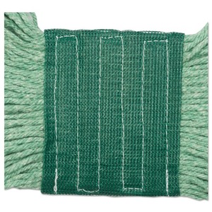 Boardwalk 5-inch Medium Green Wet <b>Mop</b> Head Super Loop Cotton and Synthetic Fiber 12/Carton - Product Image 5