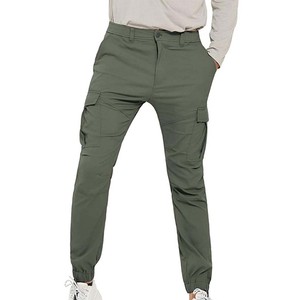 กางเกงคาร์โก้เข้ารูปเอวกลางสำหรับผู้ชายกางเกงทำงานลำลองกลางแจ้งระบายอากาศได้ดี - Product Image 2