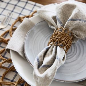 Wholesale <b>Cheap</b> Price Rhinestone Bling Napkin <b>Ring</b> Rattan Napkin Buckle for Wedding Place Setting Serviette Decor - Product Image 1
