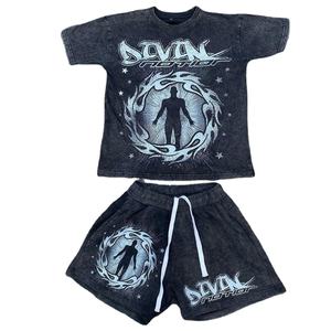 Ensemble de salon d'été décontracté pour hommes élégant haut à manches courtes et short tenue de vacances parfaite - Product Image 2