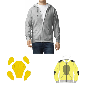 เสื้อฮู้ดมอเตอร์ไซค์แบบสปอร์ต กันลม กันน้ำ ผลิตจากผ้าหนังผสมโพลีเอสเตอร์ พิมพ์ลายสกรีนแบบกำหนดเองได้ 男女兼用 พร้อมเกราะป้องกันระดับ 2 - Product Image 5