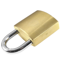 Cadenas en laiton haute sécurité ABA 30 mm avec clé maîtresse, modèle 102903, personnalisable pour sacs de sport et porte-documents, fabriqué à Taïwan