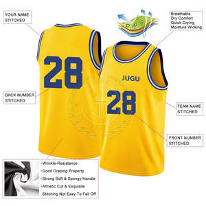 Maillot de basketball personnalisé pour hommes, vêtement d'entraînement pour adultes, antibactérien, sans manches, 100 % polyester, style unique, vente en gros - Product Image 5