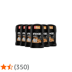 Desodorante en barra AXE para hombre, aroma a cuero y galletas, frescura ininterrumpida 48h, (Paquete de 6 x 50ml) - Product Image 1