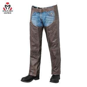 Chaparreras de Cuero para Motociclistas, Protección de Piel de Vacuno de Primera Calidad para Viajes y Cruceros, Uso en Todas las Estaciones - Product Image 1