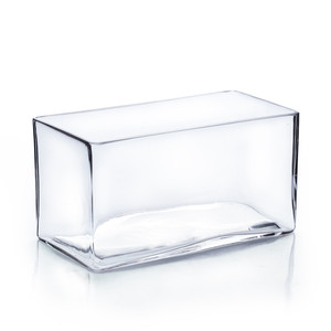 VBV4408 - Rectangular Glass Planter Box <b>Vase</b> - 4 x 4 x 8 - Product Image 1