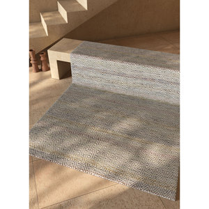 พรมลายเรขาคณิต Abrash ADWV-13047 ทำจากขนสัตว์และใยวิสโคส สีเขียว สำหรับใช้ในบ้าน - Product Image 5