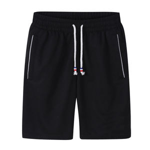 Solid <b>Men's</b> Casual Summer Drawstring Jogger <b>Shorts</b> 100% Cotton Eco-Friendly Quick Dry <b>Elastic</b> <b>Waist</b> - Product Image 2
