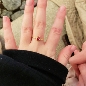 Ruby <b>Ring</b> Sterling Silver Gold Plated Original Birthstone Handmade Luxury Jewelry Birthstone Ruby Celestial Jewelry Suppliers - Product Image 4