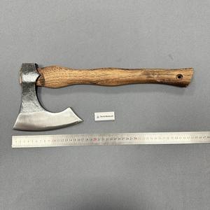 T10ZC forjado 6,89 pulgadas hoja <span class=keywords><strong>grande</strong></span> <span class=keywords><strong>hacha</strong></span> Barbuda al aire libre de acero de alto carbono Camping <span class=keywords><strong>hacha</strong></span> Bushcraft <span class=keywords><strong>hacha</strong></span> con <span class=keywords><strong>mango</strong></span> carbonizado - Product Image 5