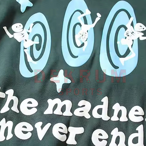 Nouveau modèle de sweats à capuche personnalisés avec impression bouffante pour hommes, vêtements décontractés à manches longues pour hommes, sweats à capuche avec impression bouffante - Product Image 5