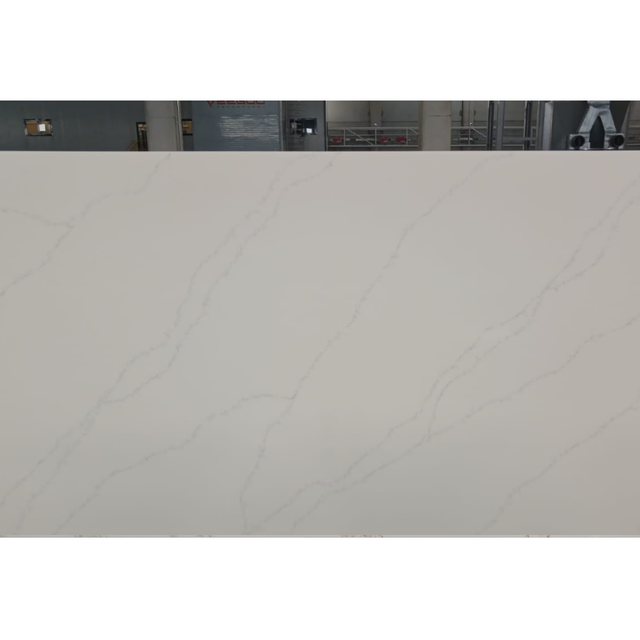 Erva Calacatta Artificial Quartz Slab Engineered Kitchen Bathroom Countertop Vanity Top for Commercial Construction Projects Use