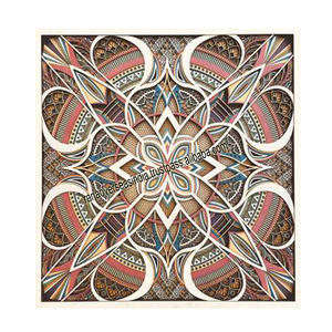 Décoration murale en bois découpée au laser multicouche moderne, motif paysager printanier, forme carrée, accents décoratifs à suspendre pour la maison, best-seller - Product Image 3