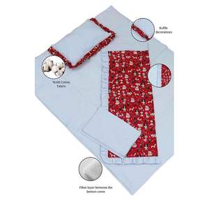 Juego de Ropa de Cama Portátil de Estilo Clásico 100% Algodón, 6 Piezas, Solución para Dormir para Bebés con Bolsa de Viaje Tejida - Product Image 2