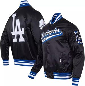 Chaqueta universitaria de béisbol - Chaqueta universitaria unisex azul y blanca de Los Ángeles - Product Image 4