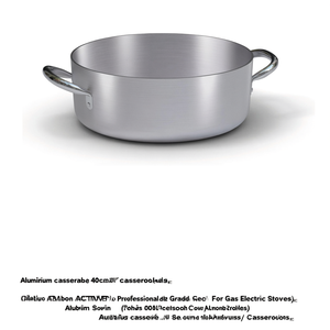 Casserole en aluminium 40 cm Série 7000 Qualité professionnelle Pour cuisinières à gaz et électriques - Product Image 2