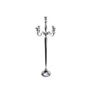 Five Arms <b>Crystal</b> Candelabra for Wedding Decoration in <b>Cheap</b> Price Candle Holder Centerpiece in Aluminium - Product Image 5