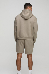 เสื้อพูลโอเวอร์ผ้าฝรั่งเศส 100% ผ้าฝ้ายทรงโอเวอร์ไซส์สำหรับผู้ชาย แฟชั่นไฮสตรีท ลายพิมพ์สกรีนแบบเรียบ ชุดวอร์มปักลายสำหรับฤดูหนาว - Product Image 2