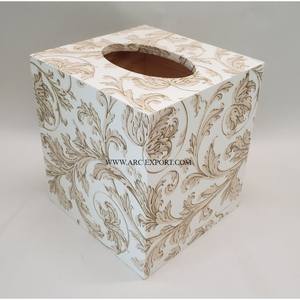 Boîte distributrice décorative de mouchoirs de table de forme carrée de conception admirable boîte de rangement de mouchoirs de table écologique à bas prix - Product Image 3