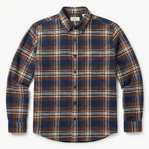 Camisa de Franela Gruesa de Leñador, 100% Algodón, a Cuadros, Estilo Vintage, Unisex, con Botones, Manga Larga, Formal, Abrigada, para Invierno, Ropa de Trabajo - Product Image 1