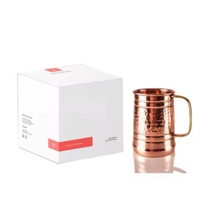 Tasses en cuivre de haute qualité Moscow Mule Logo personnalisé sans BPA pour l'image de marque Événements Bars Magasins de détail Coffret cadeau Ensemble deux tasses - Product Image 4
