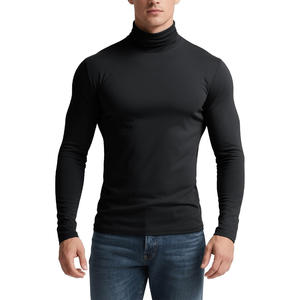 Men <b>Mock</b> <b>Neck</b> Long Sleeve Pullover Custom Design OEM ODM Cotton Casual Sweatshirt <b>Top</b> Layering Apparel - Product Image 1