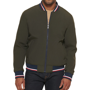 Blouson bomber matelassé robuste et personnalisable avec logo frontal, coupe ajustée, en toile, col montant, pour l'hiver - Product Image 4